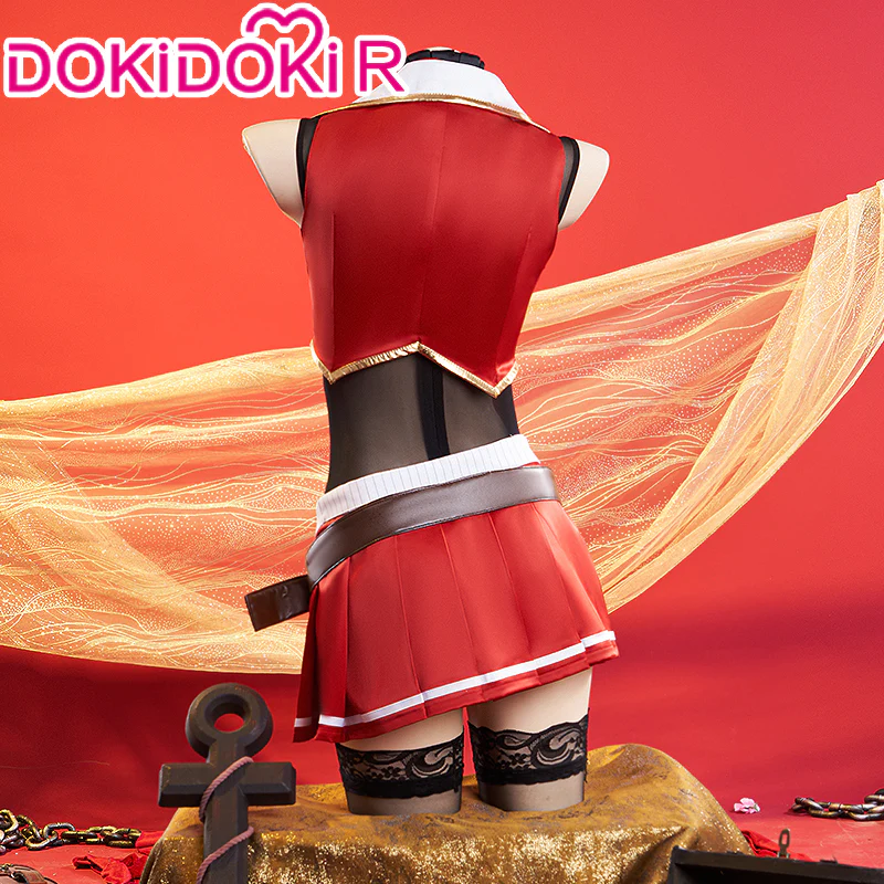【Partially Ready For Ship】DokiDoki-R Hololive Fantasy Cosplay Houshou Marine Costume / Wig - Image 3