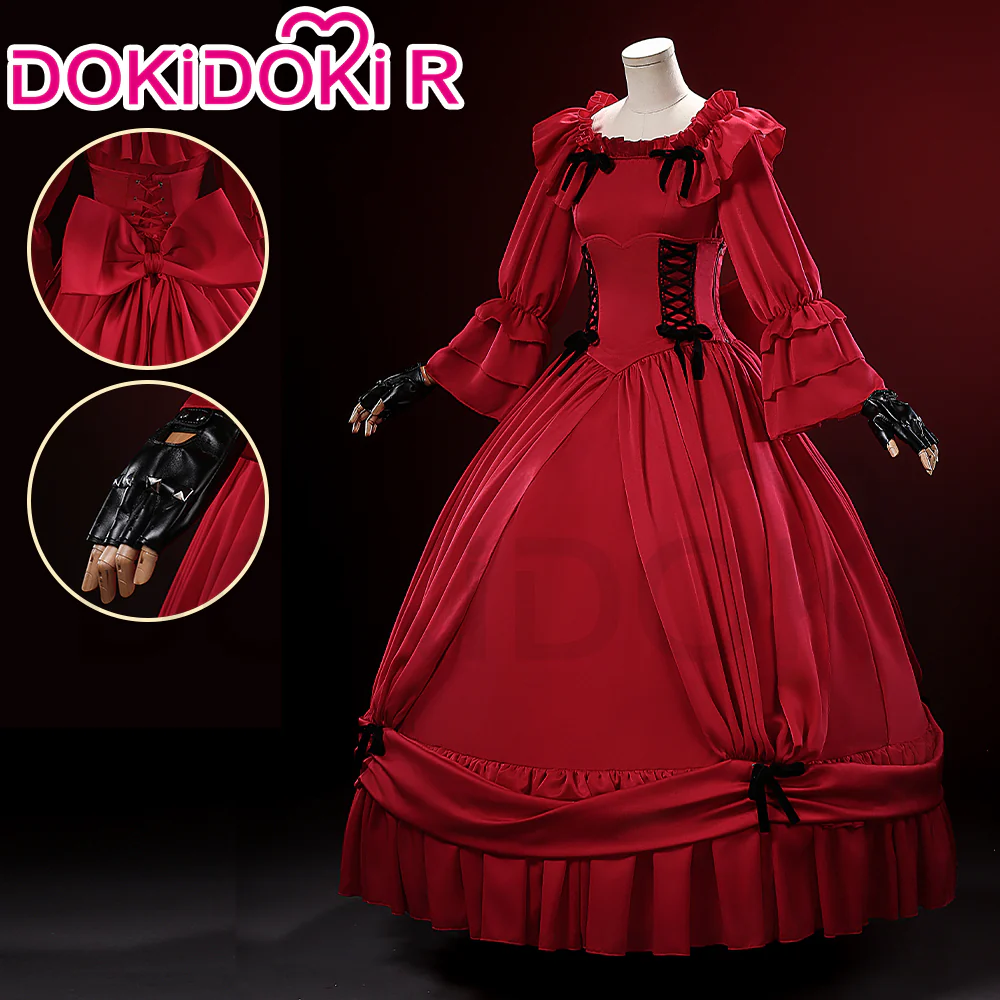 【Size XS-XL】DokiDoki-R Manga Anime May I Ask for One Final Thing Cosplay Scarlet El Vandimion Costume