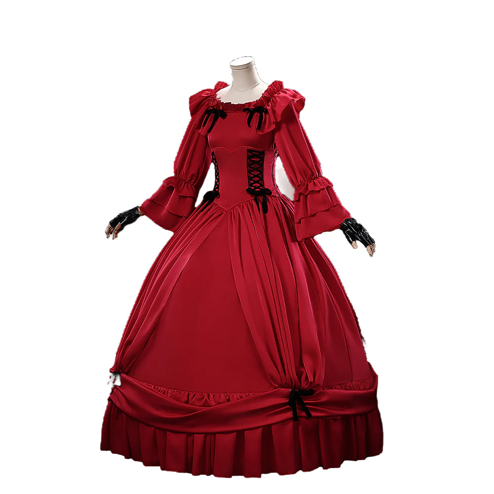 【Size XS-XL】DokiDoki-R Manga Anime May I Ask for One Final Thing Cosplay Scarlet El Vandimion Costume - Image 6
