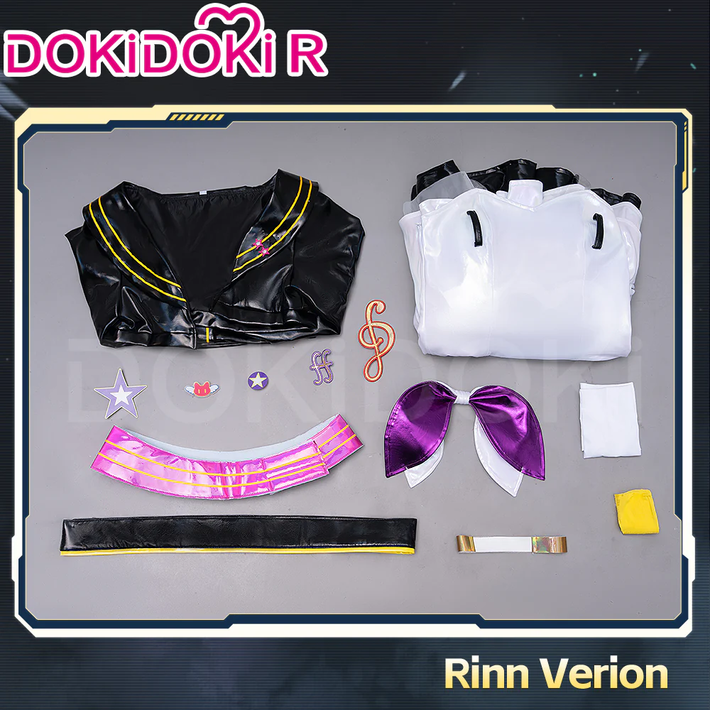 【Size XS-XL】DokiDoki-R Vsinger × Muse Dash Cosplay Rinn / Lenn Costume - Image 5
