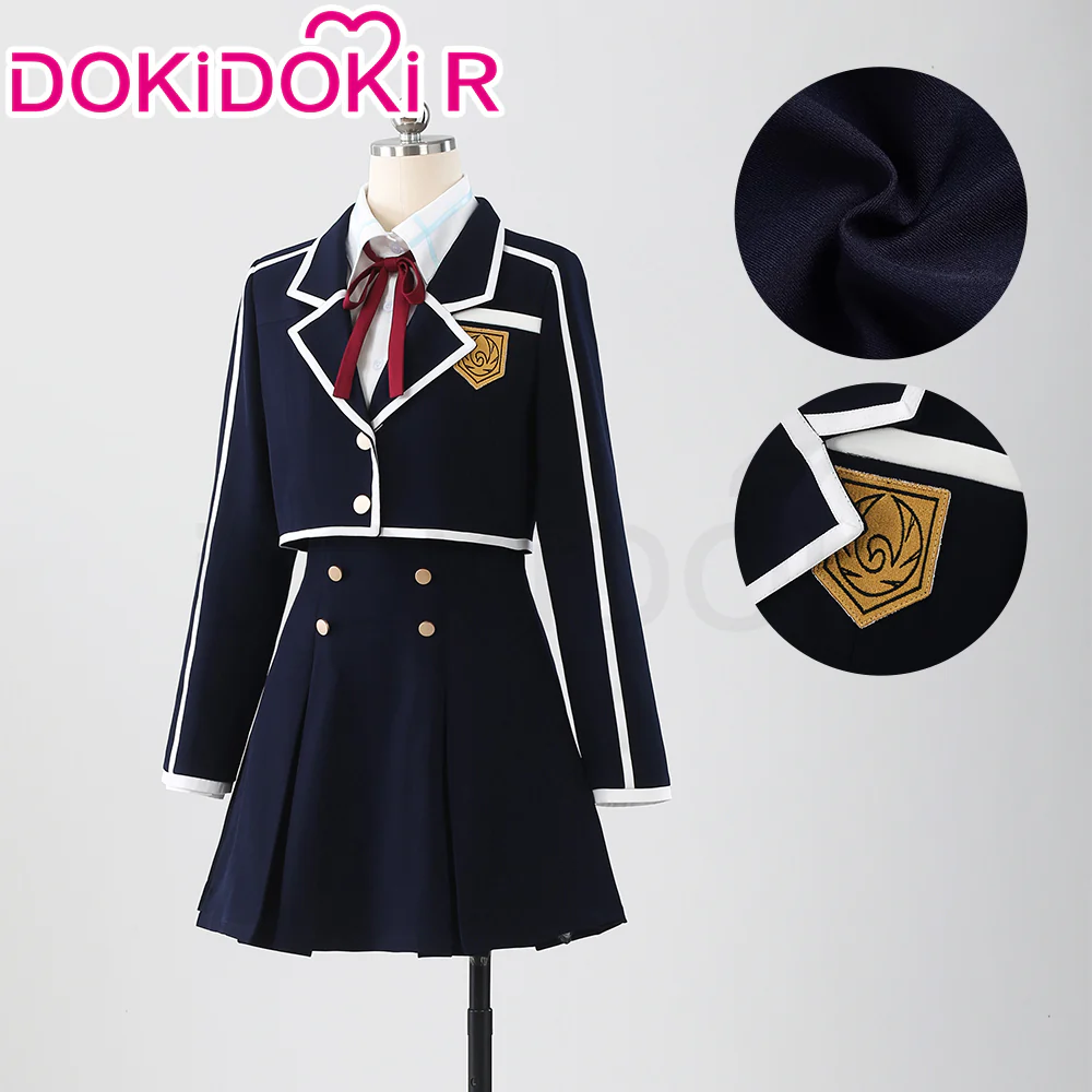 【Size XS-XL】DokiDoki-R Anime Sword Art Online Cosplay Yuuki Asuna School Uniform Costume SAO