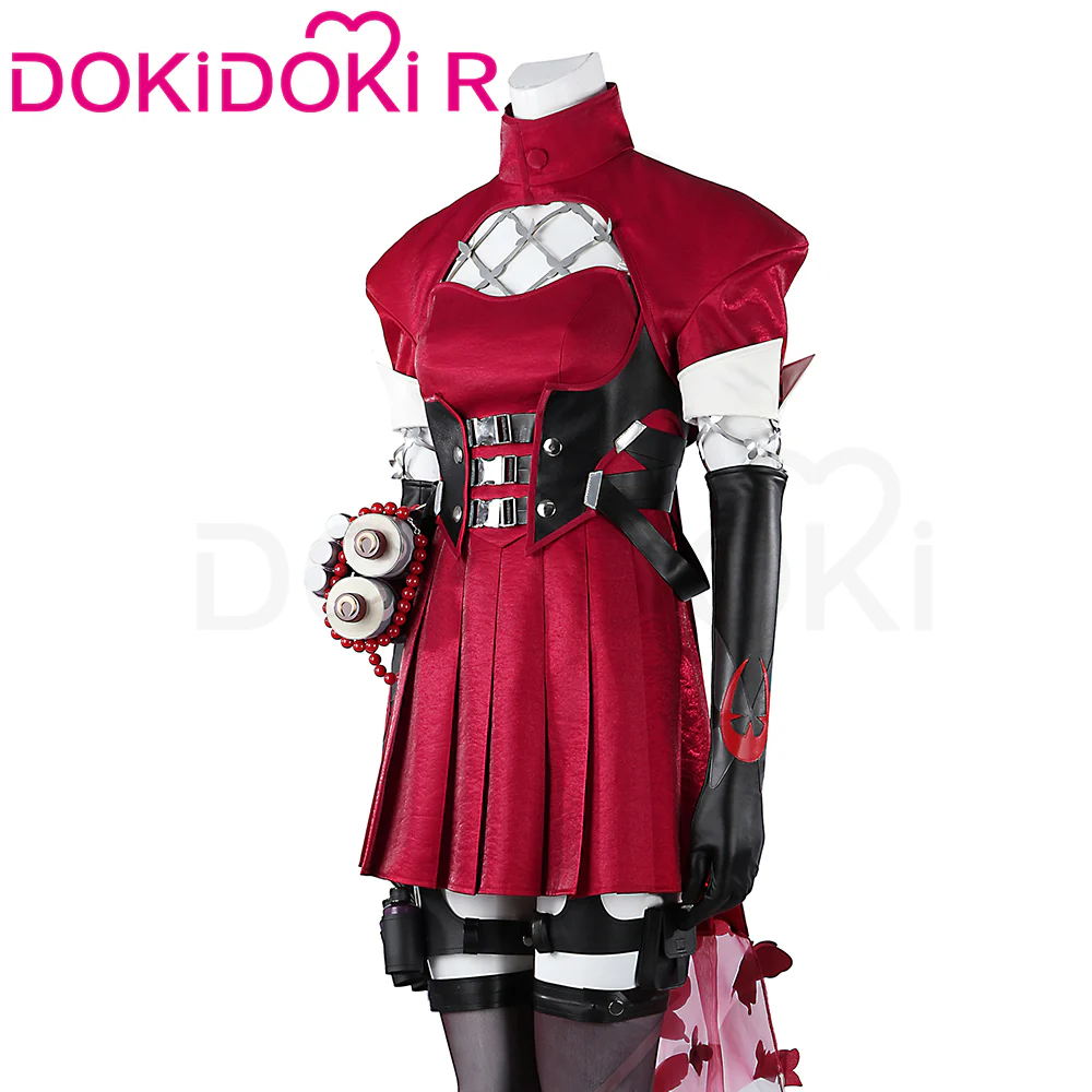 【Size XXS-3XL】Dokidoki-R Game Cosplay Costume Women Red Costume - Image 2