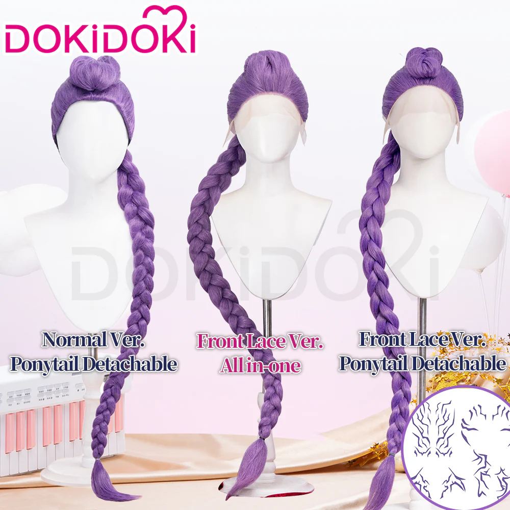 【US/EU LOCAL SHIPPING 】【120 CM】DokiDoki Movie Anime Cosplay Women Wig Long Purple Hair Braid