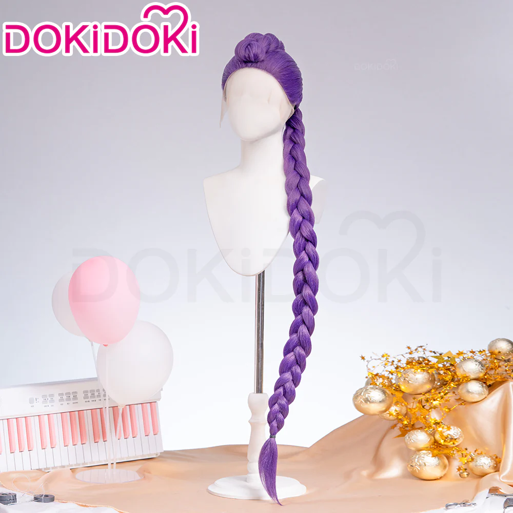 【US/EU LOCAL SHIPPING 】【120 CM】DokiDoki Movie Anime Cosplay Women Wig Long Purple Hair Braid - Image 10