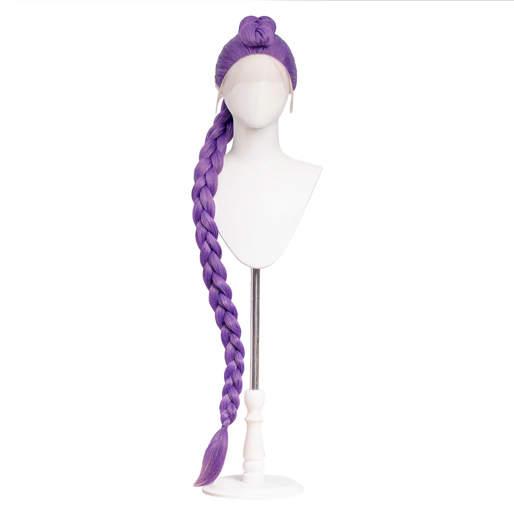 【US/EU LOCAL SHIPPING 】【120 CM】DokiDoki Movie Anime Cosplay Women Wig Long Purple Hair Braid - Image 11