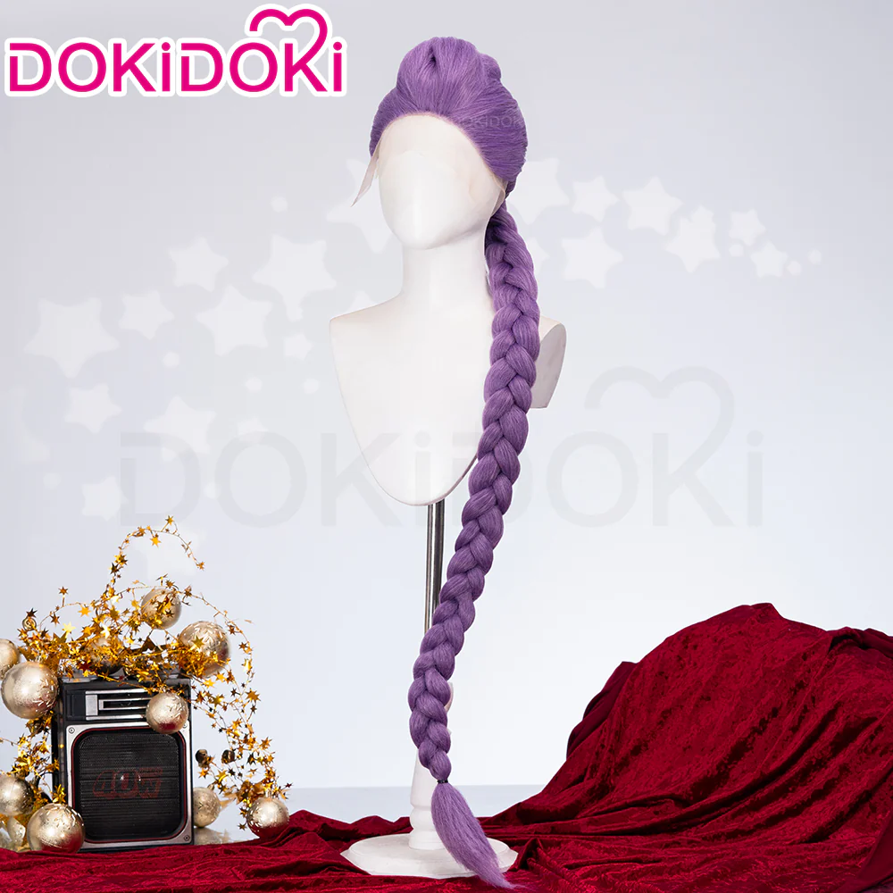 【US/EU LOCAL SHIPPING 】【120 CM】DokiDoki Movie Anime Cosplay Women Wig Long Purple Hair Braid - Image 14