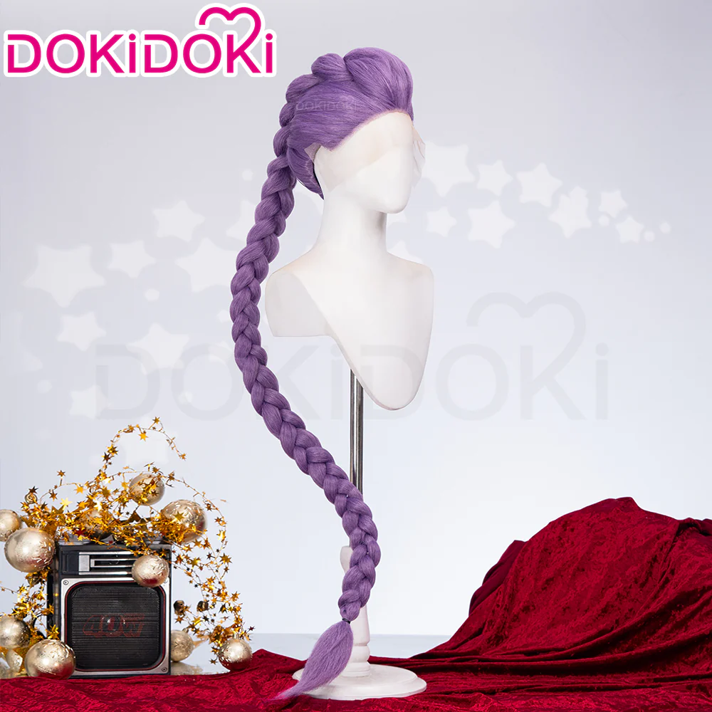 【US/EU LOCAL SHIPPING 】【120 CM】DokiDoki Movie Anime Cosplay Women Wig Long Purple Hair Braid - Image 15