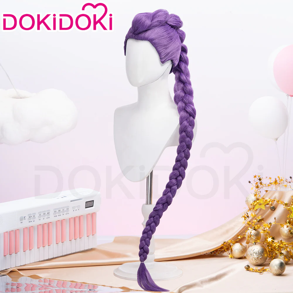 【US/EU LOCAL SHIPPING 】【120 CM】DokiDoki Movie Anime Cosplay Women Wig Long Purple Hair Braid - Image 4