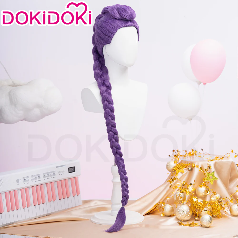 【US/EU LOCAL SHIPPING 】【120 CM】DokiDoki Movie Anime Cosplay Women Wig Long Purple Hair Braid - Image 5