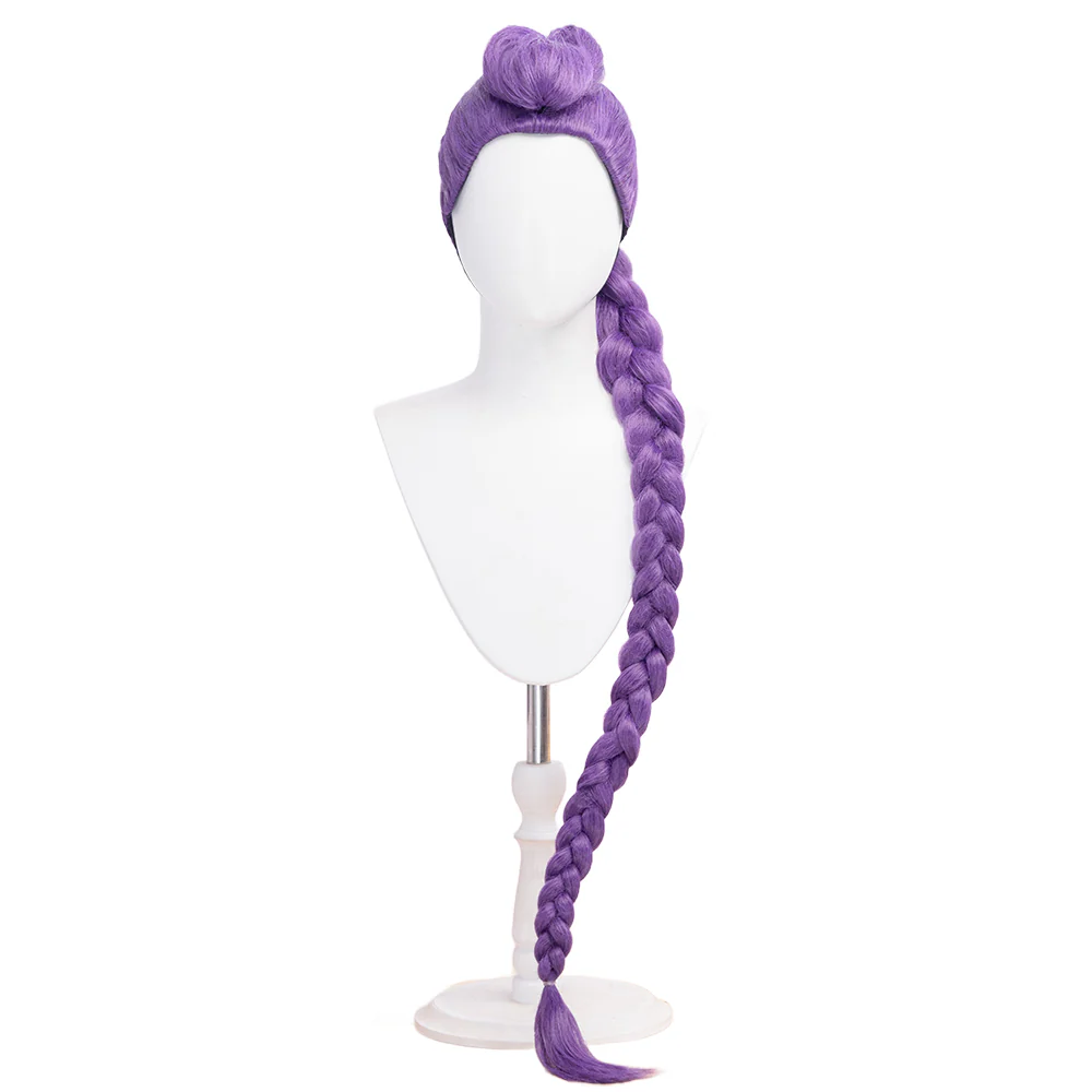 【US/EU LOCAL SHIPPING 】【120 CM】DokiDoki Movie Anime Cosplay Women Wig Long Purple Hair Braid - Image 7