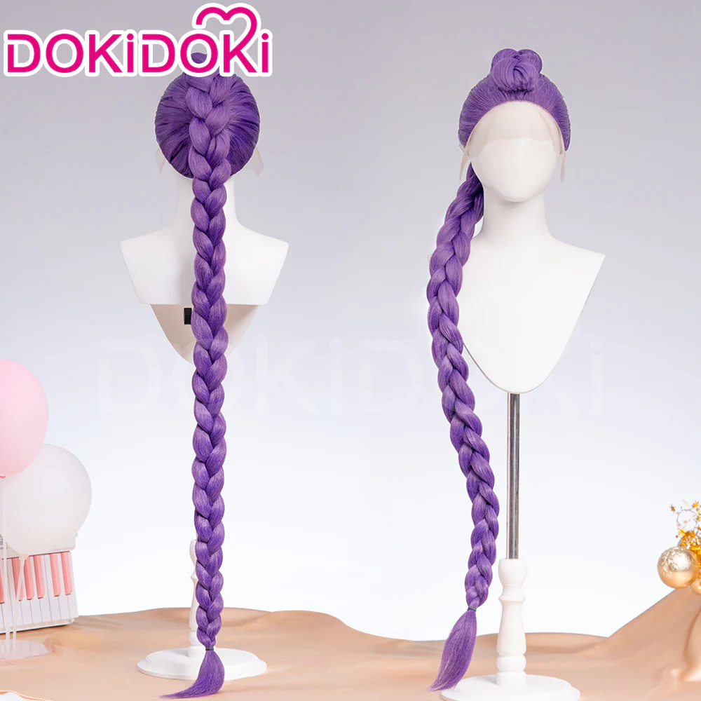 【US/EU LOCAL SHIPPING 】【120 CM】DokiDoki Movie Anime Cosplay Women Wig Long Purple Hair Braid - Image 8