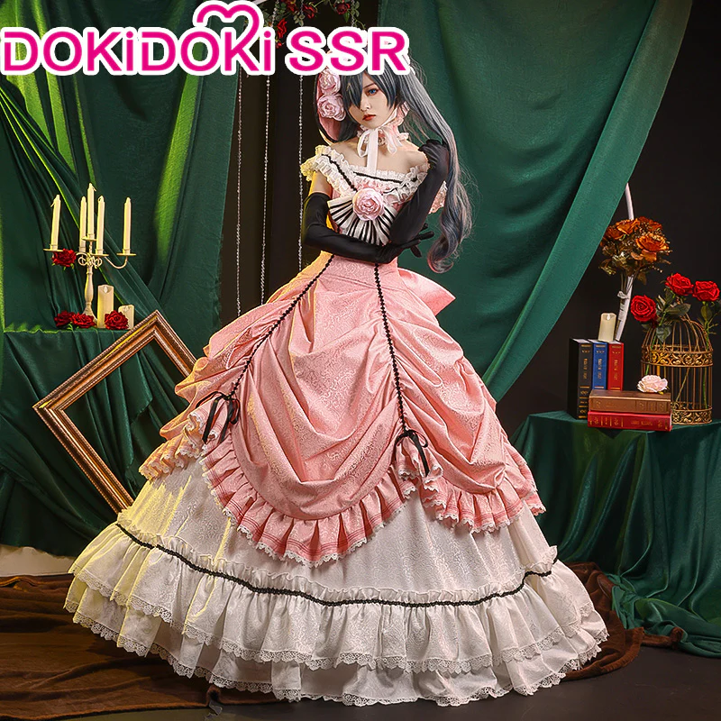 【Ready For Ship】DokiDoki-SSR Anime Black Butler Kuroshitsuji Ciel Phantomhive Lady Halloween Costume - Image 3