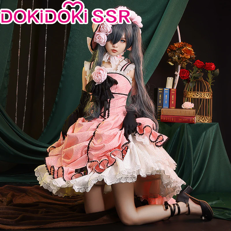 【Ready For Ship】DokiDoki-SSR Anime Black Butler Kuroshitsuji Ciel Phantomhive Lady Halloween Costume - Image 4