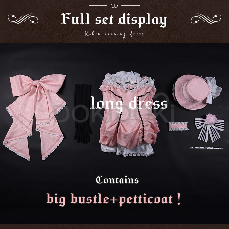 【Ready For Ship】DokiDoki-SSR Anime Black Butler Kuroshitsuji Ciel Phantomhive Lady Halloween Costume - Image 6