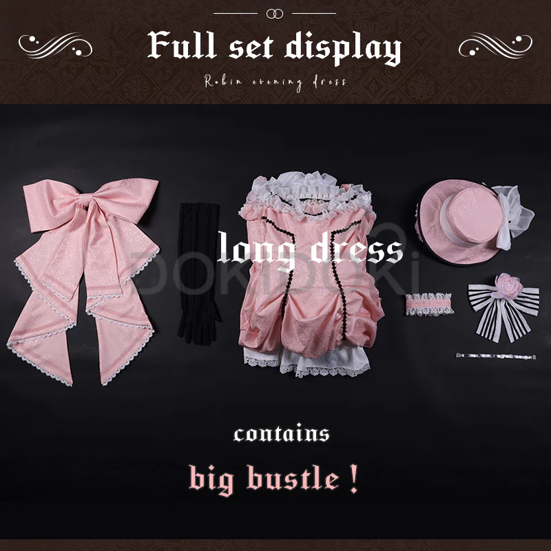 【Ready For Ship】DokiDoki-SSR Anime Black Butler Kuroshitsuji Ciel Phantomhive Lady Halloween Costume - Image 7