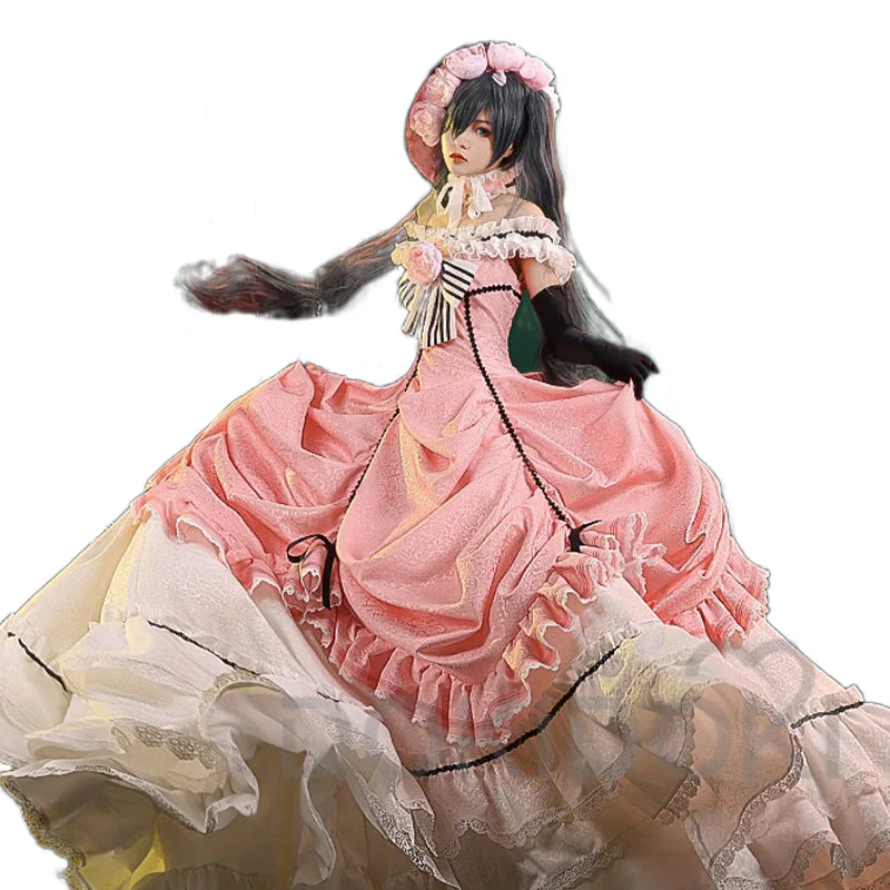【Ready For Ship】DokiDoki-SSR Anime Black Butler Kuroshitsuji Ciel Phantomhive Lady Halloween Costume - Image 8