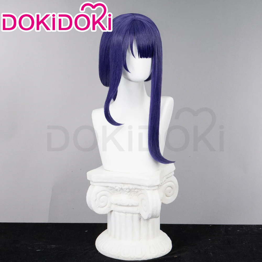 【Partially Ready For Ship】【Lighting Ver.】DokiDoki Game Genshin Impact Shogun Cosplay Wig / Hair Clip/ Earring Raiden shogun baal Long Purple - Image 3