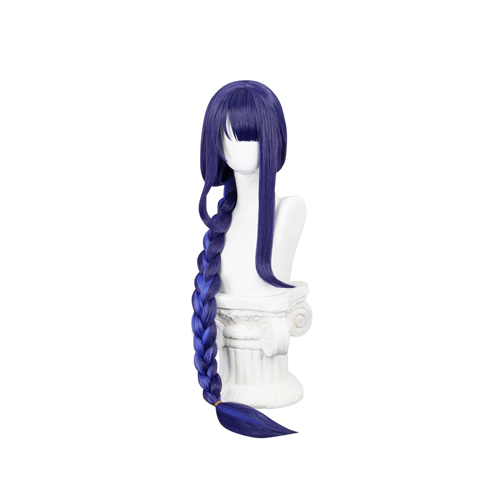 【Partially Ready For Ship】【Lighting Ver.】DokiDoki Game Genshin Impact Shogun Cosplay Wig / Hair Clip/ Earring Raiden shogun baal Long Purple - Image 6