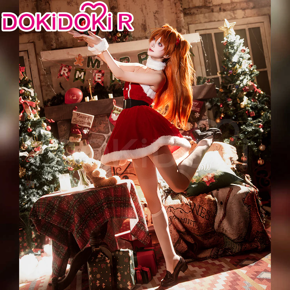 【US LOCAL SHIPPING】 【Size S-2XL】DokiDoki-R Anime Cosplay Costume Red White Christmas - Image 3