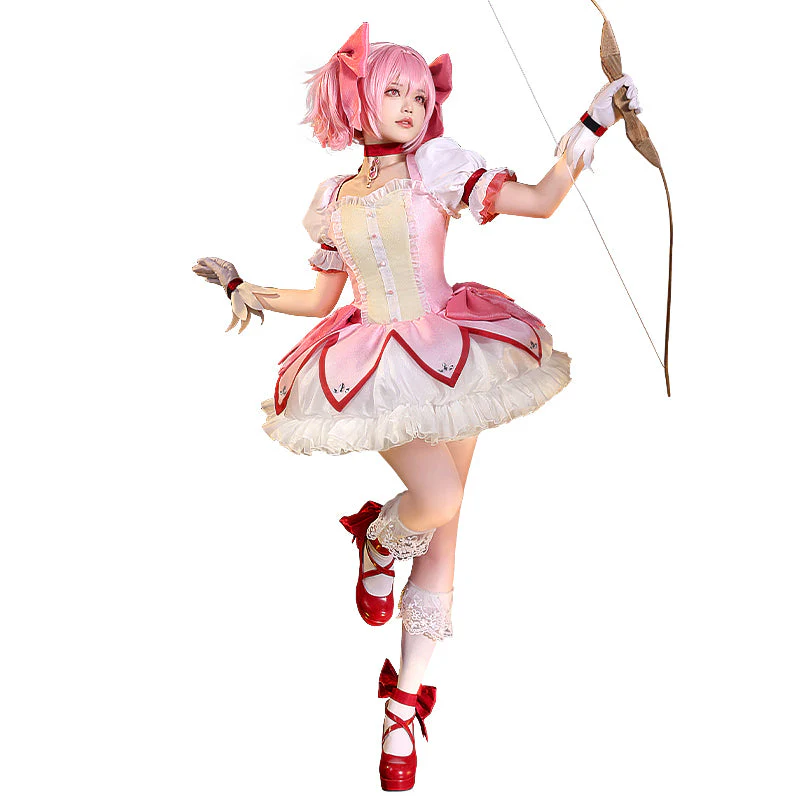 【US/EU LOCAL SHIPPING】【Size S-2XL】DokiDoki-SR Anime Cosplay Costume / Wig Pink Battle Dress Cute - Image 6
