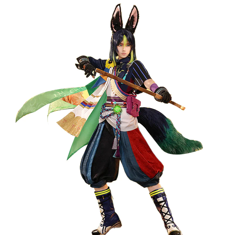 【US LOCAL SHIPPING】DokiDoki-SR Game Genshin Impact Cosplay Tighnari Costume / Wig / Ears Dendro Sumeru - Image 10