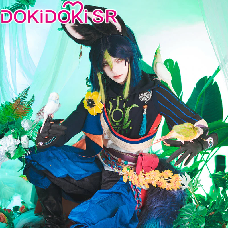 【US LOCAL SHIPPING】DokiDoki-SR Game Genshin Impact Cosplay Tighnari Costume / Wig / Ears Dendro Sumeru - Image 3
