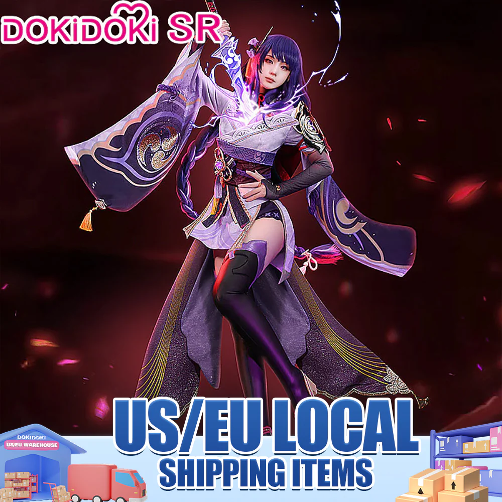【US/EU LOCAL SHIPPING 】【Size S-XXL】DokiDoki-SR Game Genshin Impact Raiden Shogun  Cosplay Costume / Wig Baal