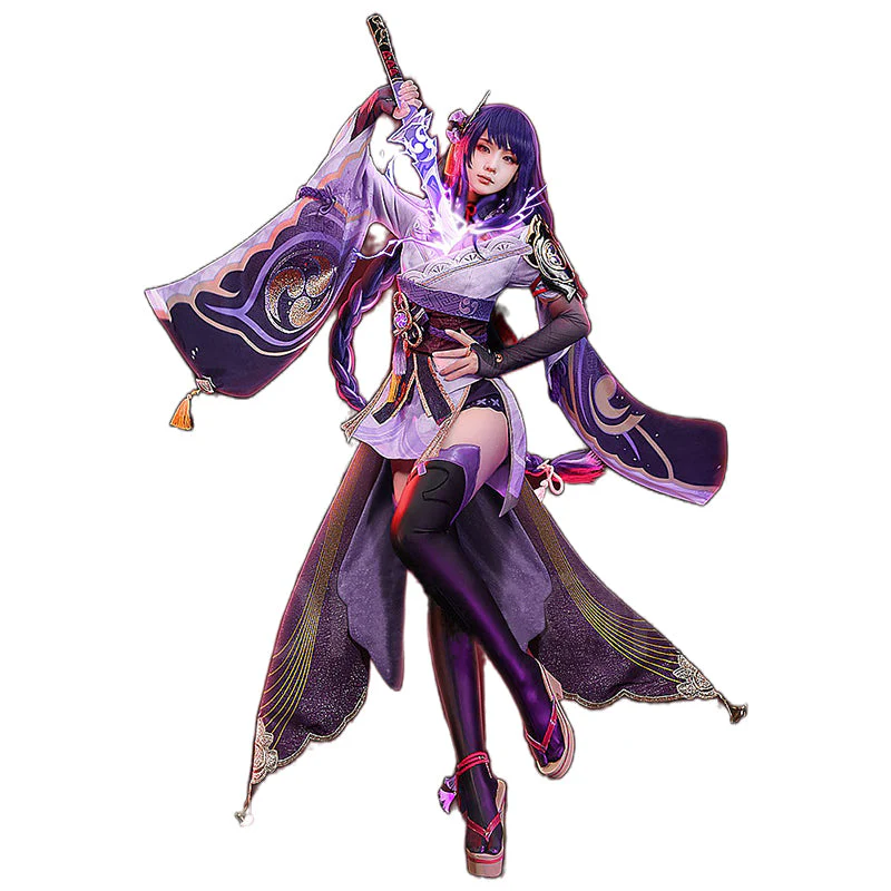 【US/EU LOCAL SHIPPING 】【Size S-XXL】DokiDoki-SR Game Genshin Impact Raiden Shogun  Cosplay Costume / Wig Baal - Image 6