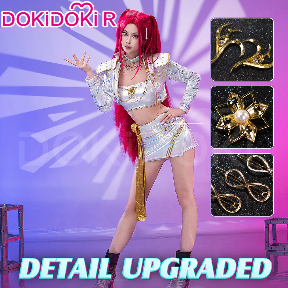 【US LOCAL SHIPPING 】【Size XS-3XL】【Last Batch】DokiDoki-R Movie Anime KPOP KILLER Cosplay Costume WHITE SERIES - Image 2