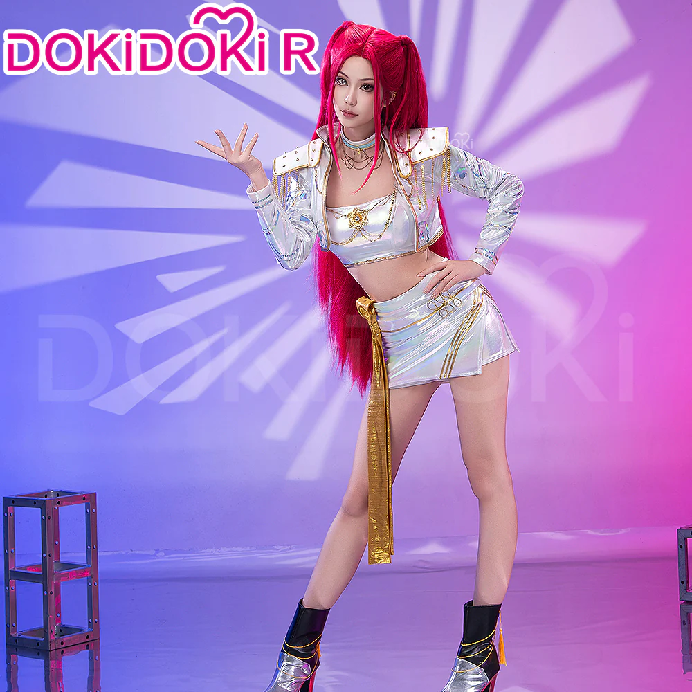 【US LOCAL SHIPPING 】【Size XS-3XL】【Last Batch】DokiDoki-R Movie Anime KPOP KILLER Cosplay Costume WHITE SERIES - Image 4