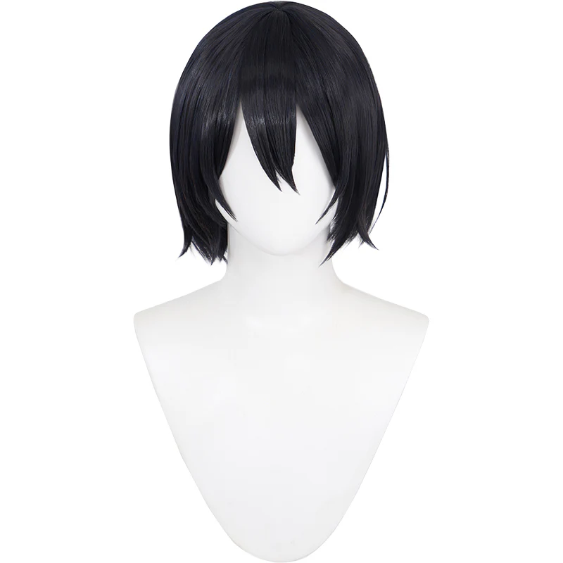 【Ready For Ship】DokiDoki Anime Cosplay Wig Short Straight Dark Hair/ Hat - Image 4