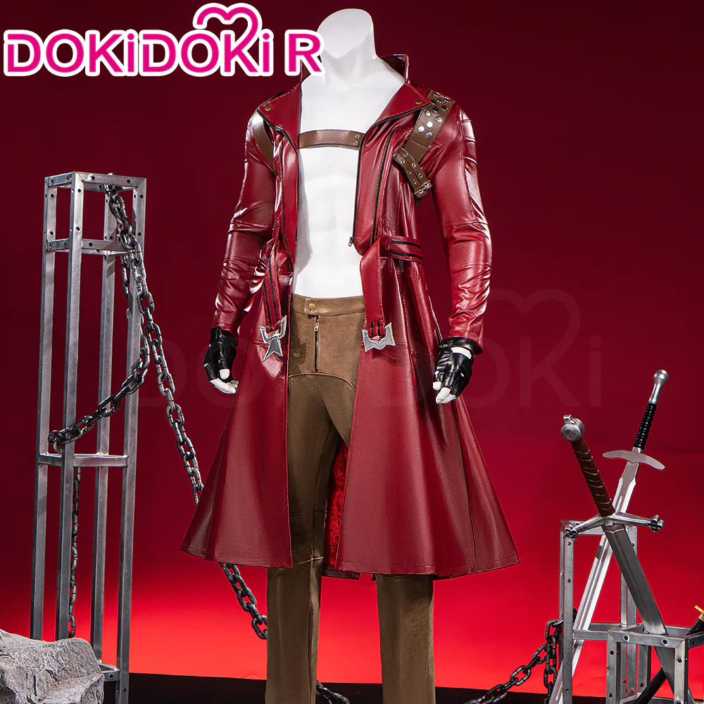 【Size XS-3XL】DokiDoki-R Game Anime Cosplay Costume Red - Image 2